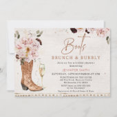 Invitation Boots rousses Brunch Fête des mariées Bubbly (Devant)