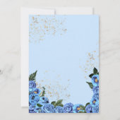 Invitation Boots rustiques bleu clair de campagne Charra Quin (Dos)