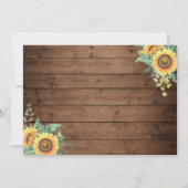 Invitation Boots rustiques Chaîne Lumières Tournesol Fête des (Dos)