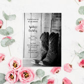 Invitation Boots rustiques Cowboy Pays Western Anniversaire P