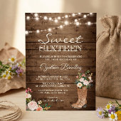 Invitation Boots rustiques Cowgirl Sweet sixteen 16 invitatio
