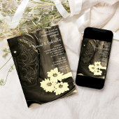 Invitation Boots rustiques Daisy Western Engagement Party Sep