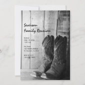 Invitation Boots rustiques Réunion de famille de pays (Devant)
