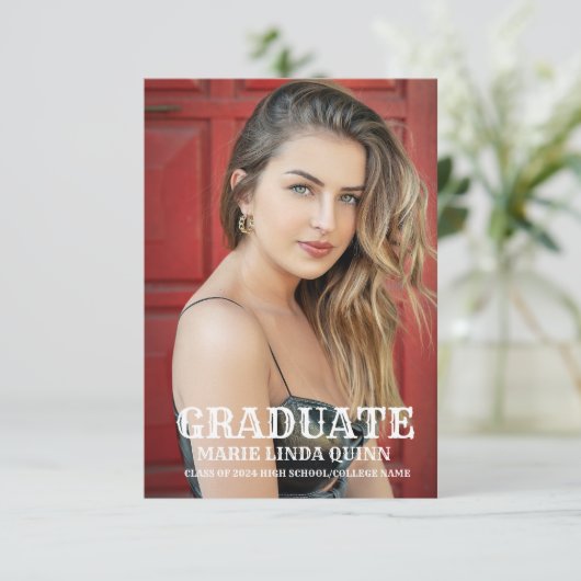 Invitation Boots rustiques Western Cowboy Graduation (Debout devant)