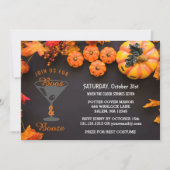Invitation Booze Adulte Halloween Party Black Orange (Devant)
