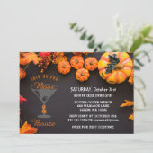 Invitation Booze Adulte Halloween Party Black Orange (Debout devant)