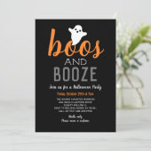 Invitation Booze Black Orange Adulte Halloween Party (Debout devant)