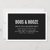 Invitation Booze & Booze Adult Halloween Party (Devant)
