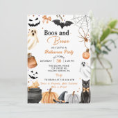 Invitation Booze & Booze Citrouille de la fête d'Halloween (Debout devant)