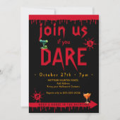 Invitation Booze & Booze Entrée Si Vous Osez Halloween Arrièr (Devant)