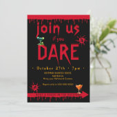 Invitation Booze & Booze Entrée Si Vous Osez Halloween Arrièr (Debout devant)
