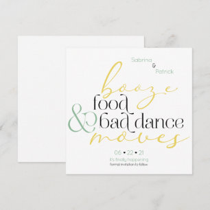 Invitation Booze de menthe de citron Mauvaise danse Déménagem
