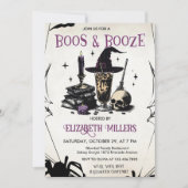 Invitation Booze Et Booze Adulte Halloween Party (Devant)
