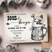 Invitation Booze Ghost Halloween Party