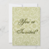 Invitation Borage Vert Tendre Mariage William Morris (Devant)