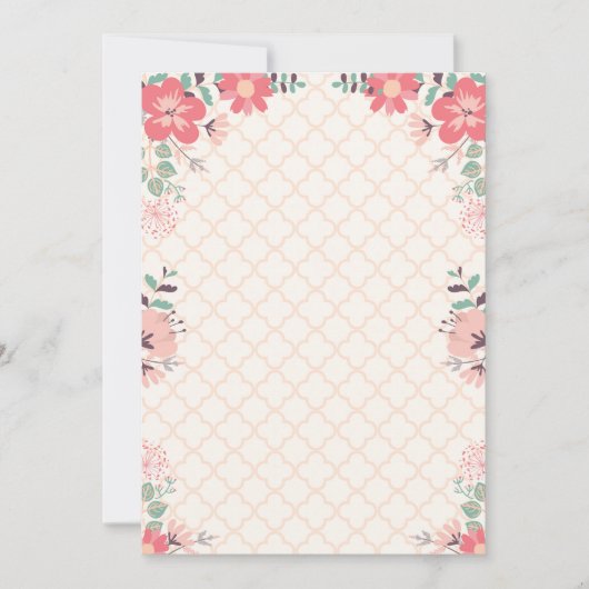 Invitation bord de fleurs (Devant)