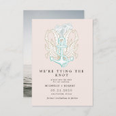 Invitation bord de mer élégant Photo Enregistrer la date (Devant / Derrière)