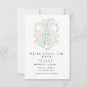 Invitation bord de mer élégant Photo Enregistrer la date (Devant)