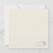 Invitation bordeaux/ sable carré "fleur de lis en fer" (Dos)