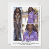 Invitation Borderline 4 Signature Modeling Comp Card (Dos)