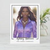 Invitation Borderline 4 Signature Modeling Comp Card (Debout devant)