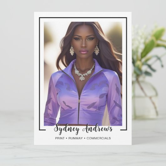 Invitation Borderline 4 Signature Modeling Comp Card (Debout devant)