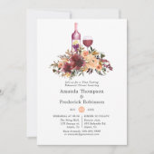 Invitation Bordo Peach Dîner De Répétition De Vins (Devant)