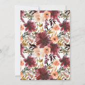 Invitation Bordo Peach Vin Dégustation Couples Douche (Dos)