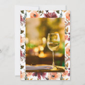 Invitation Bordo Pêcher le vin floral Thème Célébration de la (Dos)