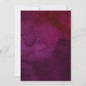 Invitation Bordo Violet Plum Aquarelle Mariage Floral (Dos)