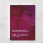Invitation Bordo Violet Plum Floral Mariage virtuel en ligne (Dos)