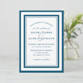 Invitation Bordure blanche profonde moderne Mariage simple (Debout devant)