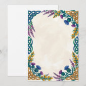 Invitation Bordure Celtique Bleue avec Texte Perso (Devant / Derrière)