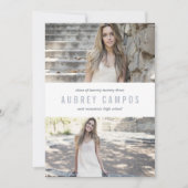 Invitation Bordure chic | Photo Graduation Party (Devant)