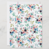 Invitation Bordure colorée de fleurs printanières (Dos)