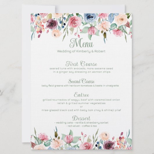 Invitation Bordure colorée de fleurs printanières (Devant)