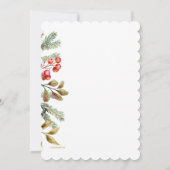 Invitation Bordure de Baies Rouges (Dos)