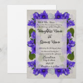 Invitation Bordure de Campanules Violettes – Cadre Floral Élé (Devant / Derrière)