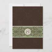 Invitation Bordure de défilement monographique (Brown, taille (Dos)