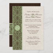 Invitation Bordure de défilement monographique (Brown, taille (Devant / Derrière)