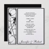 Invitation Bordure de défilement noir (Devant / Derrière)