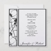 Invitation Bordure de défilement noir (Devant)