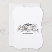 Invitation Bordure de dragon de couleur baroque rococo du 18e (Dos)