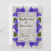 Invitation Bordure de fleur violette - cadre floral élégant (Devant)