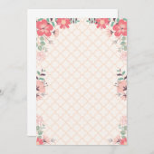 Invitation bordure de fleurs (Devant / Derrière)