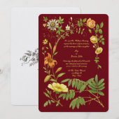 Invitation Bordure de fleurs sauvages colorées (Devant / Derrière)
