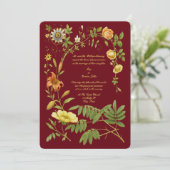 Invitation Bordure de fleurs sauvages colorées (Debout devant)