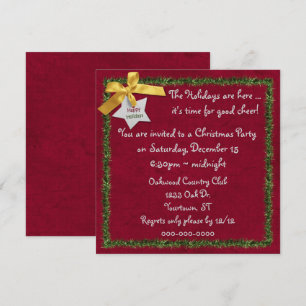 Invitation Bordure de guirlandes de fête