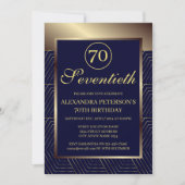 Invitation Bordure de la Marine royale bleu et or (Devant)