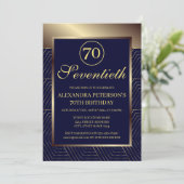 Invitation Bordure de la Marine royale bleu et or (Debout devant)